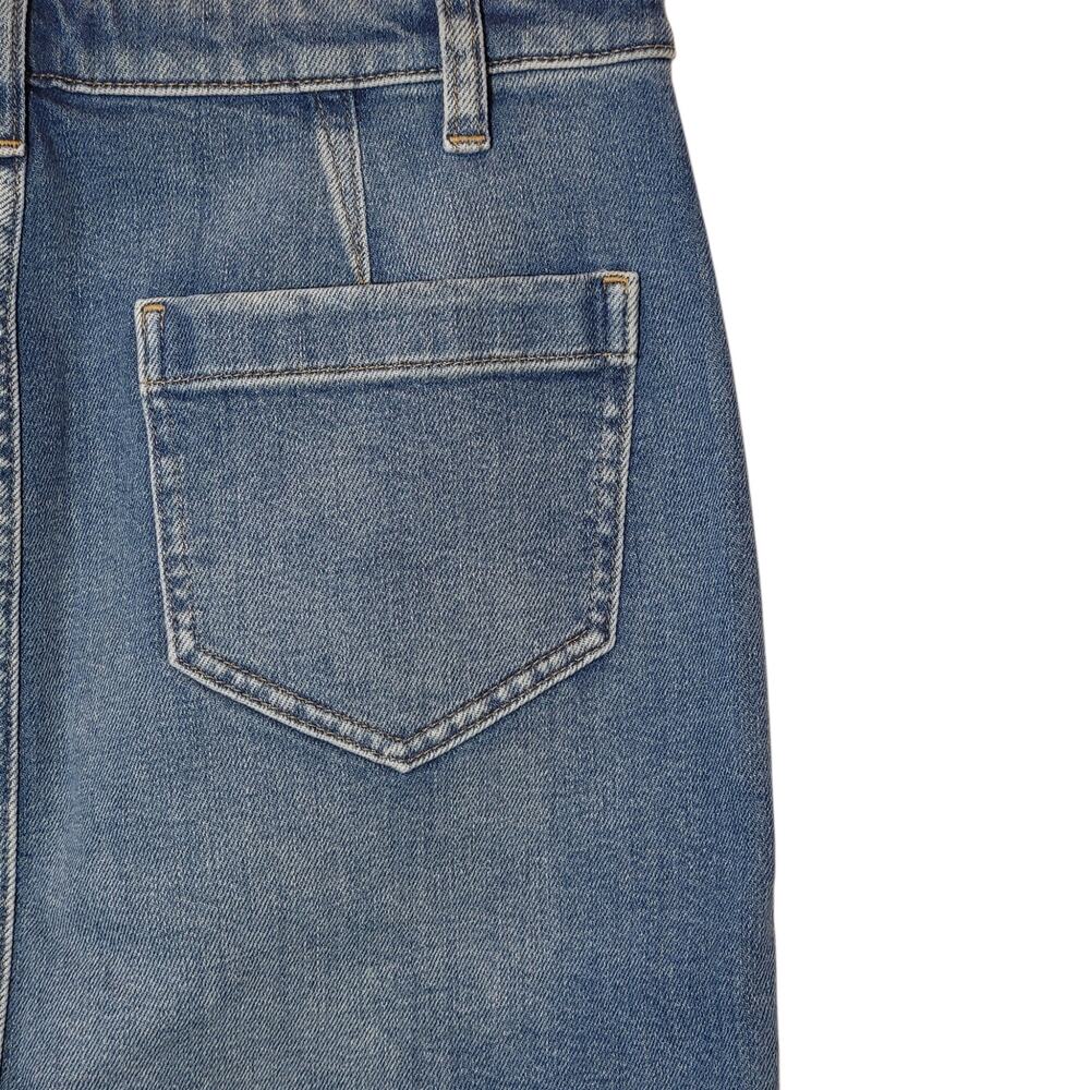 Banana Republic Denim Mini Skirt Medium Wash Blue Patch Pockets Size 6 NWT - Picture 5 of 9